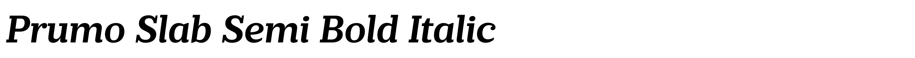 Prumo Slab Semi Bold Italic